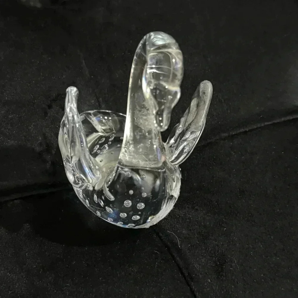 Vintage Art Glass Swan Paperweight Figurine MCM 90’s 80’s - Picture 6 of 11